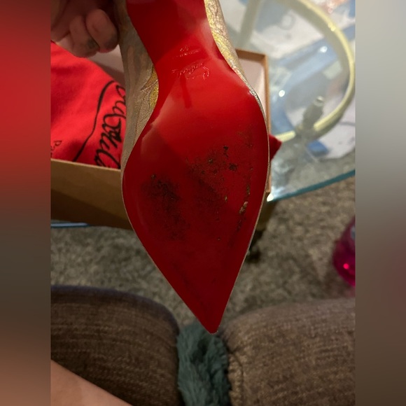 Christian Louboutin Pigalle Follies 100 Lurex Flame - Picture 4 of 5